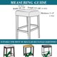 thumbnail image 3 of Stretch Rectangle Bar Stool Covers Jacquard Vanity Stool Cover Washable Counter Stool Covers Bar Stool Seat Covers Saddle Seat Chair Covers, 3 of 7