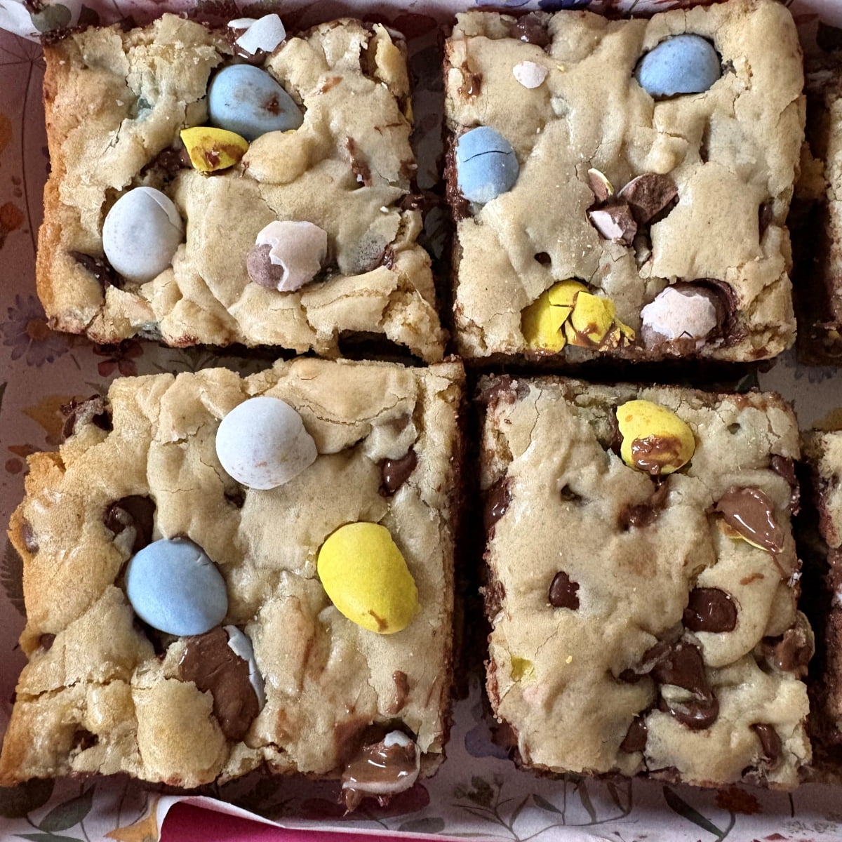 Congo Squares with Cadbury Mini Eggs – Easter Gourmet Chocolate Chip Bars, Qty. 6