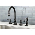 thumbnail image 3 of Kingston Brass Widespread Kitchen Faucets With Oil Rubbed Bronze KS2795BLBS, 3 of 7