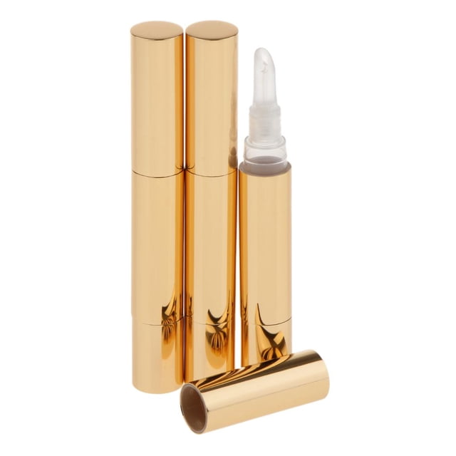 Tubo Cosmético Del Aceite Del Maquilje de Cabeza Del Silicón de de Torsión 5ml - Oro Sunnimix Vacío Twist Pen