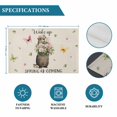 thumbnail image 6 of Rustic Groundhog Placemats Set of 4, Spring Floral Butterfly Botanical Placemats for Dining Table, Place Mats for Kitchen Tabletop, Waterproof Wipeable Dining Table Mats Set, 6 of 9