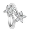 thumbnail image 2 of Aonejewelry 0.20 Ct. Ttw Diamond Flower Shaped Ring In 10K White Gold, 2 of 4