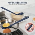 thumbnail image 4 of Silicone Kitchen Cooking Utensil Set: U-Taste 446°F Heat Resistant 13.6in Long Kitchen Gadgets, BPA Free Non Stick Rubber Cook Accessories For Stir Frying, Serving, Mixing (5 Pieces, Midnight Blue), 4 of 9
