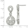 thumbnail image 2 of Beautiful Sterling Silver CZ Antique Style Earrings, 2 of 2