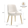 thumbnail image 3 of XDECO Upholstered Dining Chairs Set of 2 with wooden legs, Mid-Century Modern Accent Linen Blend Fabric Thick Cushion Chairs for Indoor Outdoor Living Room Bedroom Restaurant, 3 of 8