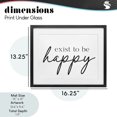thumbnail image 4 of Stupell Industries Eclectic Exist To Be Happy Black Framed Print Under Glass, 16 x 13, by Lettered and Lined, 4 of 8