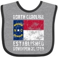 thumbnail image 3 of Inktastic Established November 21, 1789 North Carolina Flag Boys or Girls Baby Bib, 3 of 4