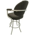thumbnail image 2 of Tobias Designs 30" Upholstered Swivel Bar Stool in Sanora Brown on Beige, 2 of 3