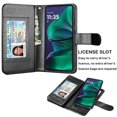 thumbnail image 7 of Takfox Moto G Stylus 5G 2025 Case, for Motorola Moto G Stylus 5G 2025 Wallet Case, PU Leather w Credit Card Holder Flip Cover [9 Card Slots][Kickstand] Magnetic Detachable Hard Case & Strap -Black, 7 of 7