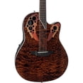 thumbnail image 3 of Ovation Celebrity Elite Plus Mid-Depth Cutaway Acoustic Electric Guitar (Tiger Eye), 3 of 12