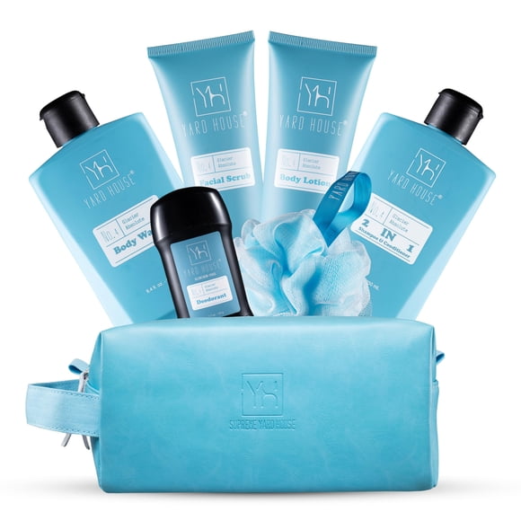 Set de regalo para hombre para baño y cuerpo de Yard House - Glacier Absolute - Ideas premium para regalos de cumpleaños y Navidad para el día del padre - Kits para el cuidado de la piel para hombres
