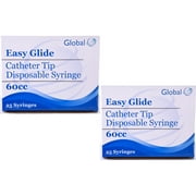 60ML Sterile Syringe Only with Catheter Tip Tip - 50 Syringes Without a Needle by Easy Glide - Great for Medicine, Feeding Tubes, and Home Care