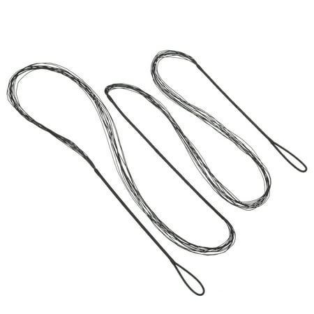 Bow String Replacement 12 Strands Recurve Bowstring for AMO 66 Traditional Recurve Bow Black