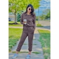 thumbnail image 5 of Conjunto de Chándal PRETTYGARDEN para Mujer, Set de Salón, Manga Larga, Gris, Talla 2XL, 5 of 5
