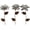 Silver, variant on Topadorn Glow-in-the-Dark Metal Flower Garden Stakes, 3-Pack, Colorful Floral Yard Decor for Lawn, Patio, Flower Beds