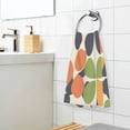 thumbnail image 3 of Yayeee 2 Pack Hand Towels for Bathroom 100% Cotton 16" x 28" Soft Absorbent Kitchen Towel, Black Clover Pattern, 3 of 7
