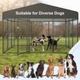 thumbnail image 4 of Large Dog Crate Heavy Duty Dog Kennel Outdoor Dog Playpen w/ Waterproof Cover 10 X 9.7 X 6.5ft Dog Crates For Large Dogs Dog House Outdoor Dog Enclosure, 4 of 9