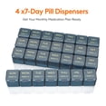 thumbnail image 2 of Lifewit Monthly Pill Organizer, 28 Day Medicine Organizer, Large Compartments Pill Box, Portable Travel Pill Case for Vitamins, Supplement, Medication, Blue, 2 of 8