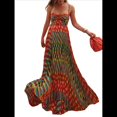 thumbnail image 1 of Vestido Plisado Informal Sin Mangas con Tirantes y Cuello en V para Mujer Rojo S, 1 of 10