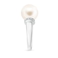thumbnail image 6 of ANGARA Freshwater Cultured Pearl Collar Ring with Diamonds in 14K White Gold for Women | June Birthstone, Birthday, Anniversary, Jewelry Gift for Women | Pearl Ring, 6 of 8