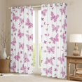 thumbnail image 2 of Homewish Gradient Colorful Butterfly Black Out Curtains,Flying Animal Curtains Pack of 2 (42x63 Each),Pink White Bedroom Curtains For Girls,Microfiber Bedroom Decor, 2 of 6