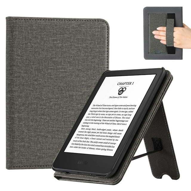 Funda CoBak para lector electrónico de 6" en piel PU con función de activación automática en gris