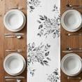 thumbnail image 4 of Grey Eucalyptus Leaves Short Table Runner 48 Inches Long,Watercolor Weeping Botanical Cotton Linen Table Runners Dresser Scarves,Tabletop Scarf Furniture Cover for Home Dinner Party Decor 13"x48", 4 of 8