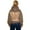 Brown, variant on Mesh Backless Hoodie for Women Fall Winter Fashion Solid Color Long Sleeve Pullover Sweatshirt, Casual Streetwear Hooded Top with Sheer Cutout Design for Daily Outfits