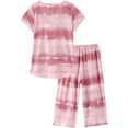 thumbnail image 3 of MyFav Women's Capri Pajama Sets Plus Size Sleepwear Top with Capri Pants 2 Piece Loungewear Set,3XL, 3 of 5