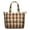 Brown Beige Green, variant on Colorful Striped Checkered Pattern Travel Tote Bags for Women Carry On,Large Weekender Bags for Women Travel,Multi Functional Duffle Bag for Work,Shopping,Sports