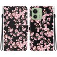 thumbnail image 2 of Compatible with Motorola Moto Edge 40 Flower Painted PU Leather Wallet Case with Card Slots Cover, 2 of 5