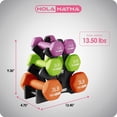 thumbnail image 3 of Set de Mancuernas HolaHatha 5.5 kg con Neopreno y Soporte Multicolor, 3 of 9