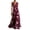 01 Wine, variant on Elegant Chiffon Floor Lenght Dress for Women Summer Bohemian Floral Print V Neck Wedding Guest Vacation Dresses