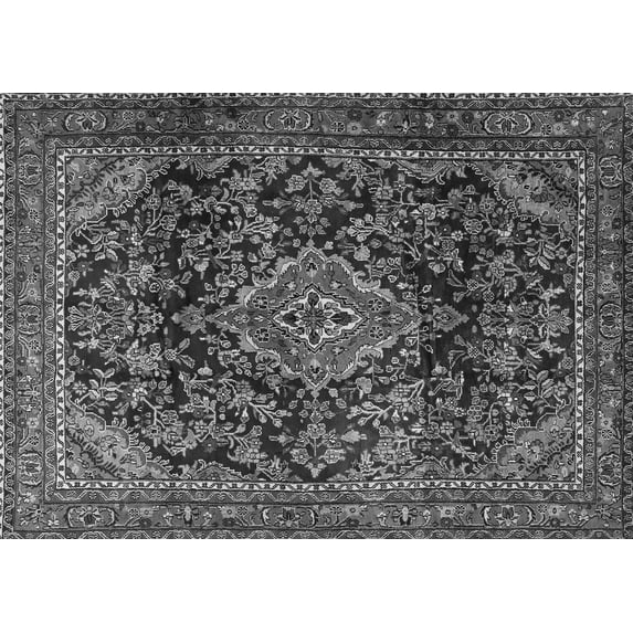 Ahgly Company Indoor Rectangle Persian Gray Traditional Area Rugs, 5' x 7'
