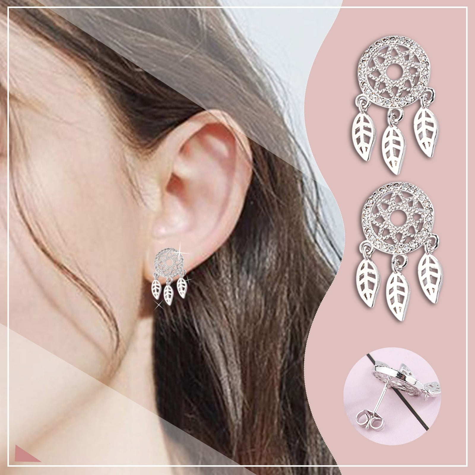 WILLBEST Pendientes Largos De Plata Con Borlas Y Plumas Para Mujer