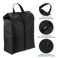 thumbnail image 3 of Uxcell Shoe Bags for Travel, Portable Shoe Bag with Zipper for Travel, Black 2 Pack, 3 of 5