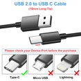 thumbnail image 4 of Cable de carga ACAGET de 10 mm con punta extendida USB-C de 1 m para Blackview, 4 of 7