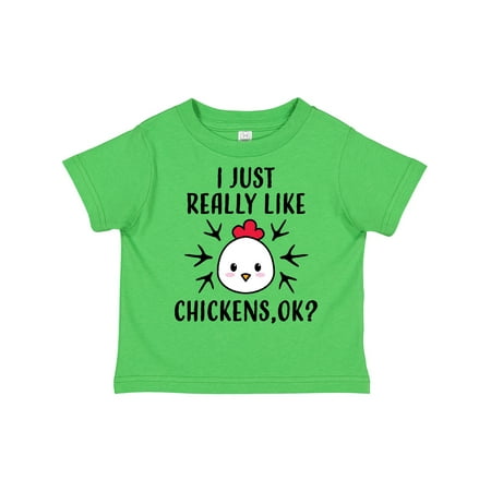 

Inktastic I Just Really Like Chickens Ok Gift Toddler Boy or Toddler Girl T-Shirt
