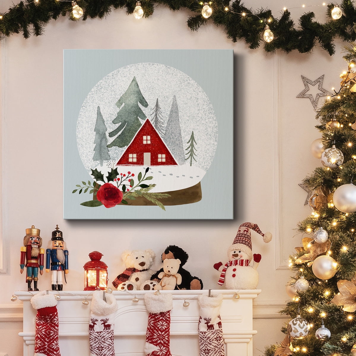 Snow Globe Village II- Gallery Wrapped Canvas