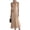 Khaki, variant on Delconic Sleeveless V Neck Wrap Dress for Women with Adjustable Waist Tie and Flared Hem Suitable for Daily Wear and Events Black L