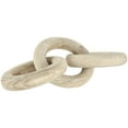 thumbnail image 6 of 20" x 5" Cream Wood 3 Link Chain Sculpture with Natural Wood Grain, by DecMode, 6 of 8