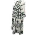 thumbnail image 4 of Women Long Dress  Long Sleeve Button-down Geometric Print Bohe Dress, 4 of 6