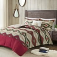 Woolrich Queen Size Southwestern Print Comforter Set with Decor Pillow, 4Piece Ultra Soft