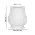 thumbnail image 3 of kkbbma Plastic Vase For Dried Flowers, White Round Belly Vase Ornament, Decorative Vase For Pampas Grass And Artificial Plants, Home Office Decor For Coffee Table Desk Shelf, 3 of 6