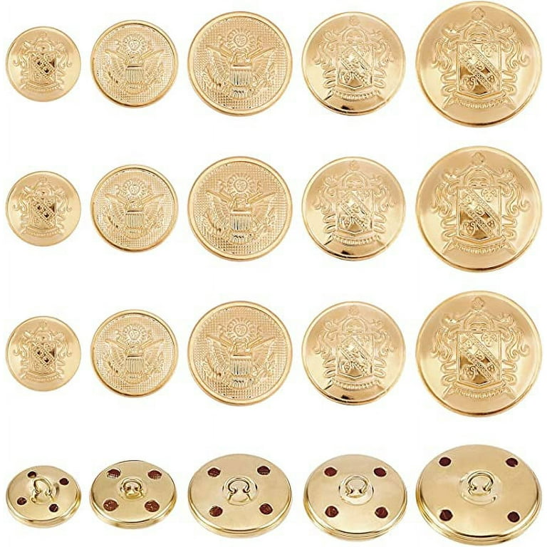 25 PCS Metal Metal Blazer Button Set Gold Gold Emblem Shank Buttons DIY  Crafts Gold Button Sport – the best products in the Joom Geek online store