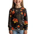 thumbnail image 2 of DISNIMO Thanksgiving Maple Leaf T-Shirts for Kids Girls Shirts Long Sleeve Size 15-16 Boys Shirts Crew Neck Shirt Kids Girls Cute Tshirts for Kids Shirt Long Sleeve Casual Tops Girls Tee Shirts, 2 of 7