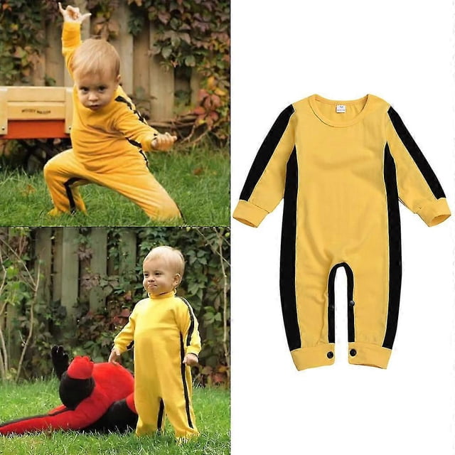 Baby Bruce Lee Suit, Newborn Baby Jumpsuit