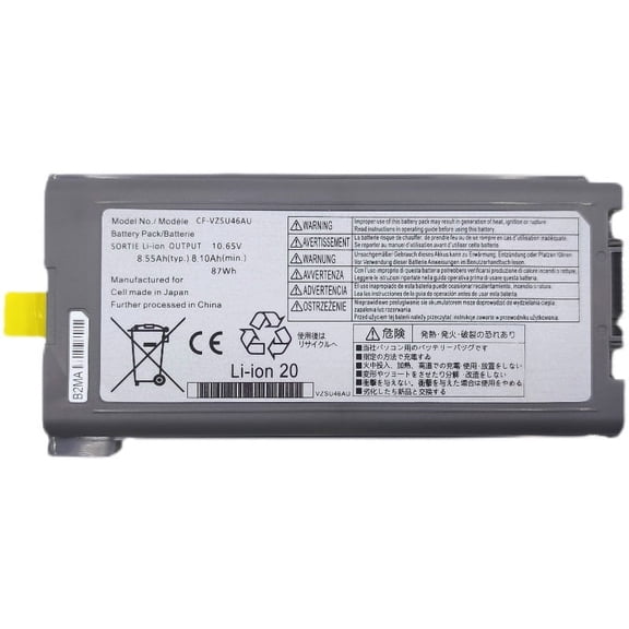 New CF-VZSU46S CF-VZSU46AU Battery for Panasonic Toughbook CF-30 CF-53 MK1 MK2 MK3 MK4 Series Notebook CF-VZSU46 CF-VZSU46R CF-VZSU71U CF-VZSU72U CF-VZSU1430U CF-VZSU46U 10.65V 8550mAh 9Cells
