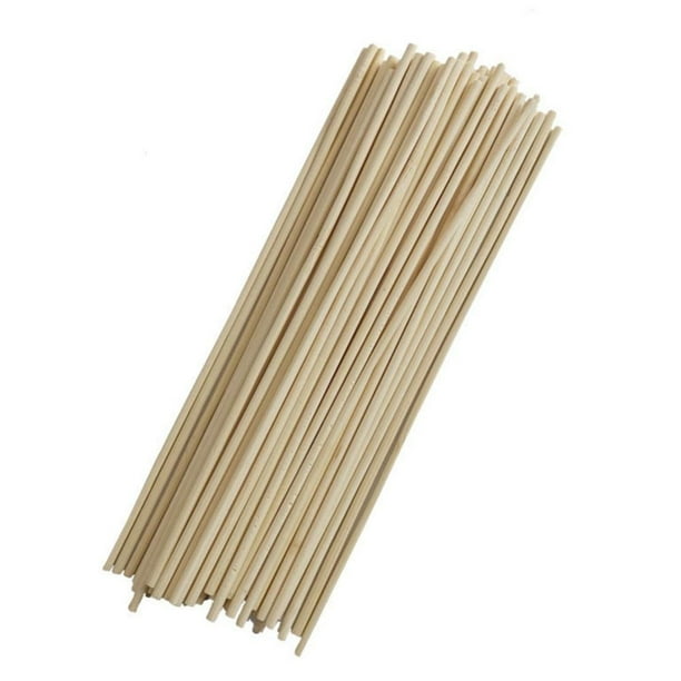50 PCS Garden Wood Plant Stakes, Green Bamboo Sticks, Sturdy Floral