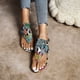 thumbnail image 5 of Sandalias planas para mujer Zapatos romanos con estampado de piel de serpiente en espiga Playa para mujer Wmkox8yii shjk6726, 5 of 6